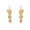 Hearts’ Symphony gold plated dangle earrings hearts motif