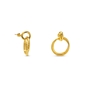 Hoops! long double motif gold plated earrings-