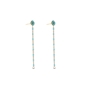 Blissful Heart4Heart gold plated chain earrings with turquoise enamel-
