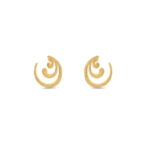 Wavy Flair small gold plated studs with wavy motif-