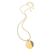 Style Candies Yellow Gold Plated Grey Enamel Long Necklace