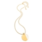 Style Candies Yellow Gold Plated White Enamel Long Necklace-