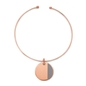 Style Candies Rose Gold Plated Grey Enamel Collar-