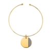 Style Candies Yellow Gold Plated Grey Enamel Choker Necklace