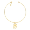 FF Talisman Yellow Gold Plated With Enamel Collar Necklace