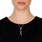 Fluidity Silver Plated Brass Long Necklace-