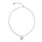 Fashionable.MSilver Chain Necklace With Cat Motif-