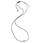 Fashionable.Me Cord Necklace With Silver Boule Motif-