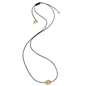 Fashionable.Me Cord Necklace With Gold Plated Boule Motif-