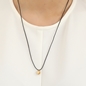 Fashionable.Me Cord Necklace With Gold Plated Heart Motif-