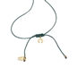 Fashionable.Me Cord Necklace With Gold Plated Horseshoe Motif-