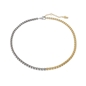 The Chain Addiction bi-color short thin chain necklace-