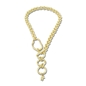 The Chain Addiction gold plated thick necklace with irregular link-