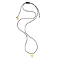 Fashionable.Me Cord Necklace with Gold Plated Cross Motif -