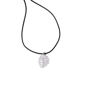 Fashionable.Me Cord Necklace With Silver Beehive Motif-
