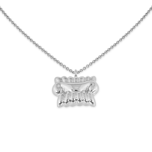 Archaics short silver necklace with ionic motif-