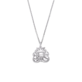 Archaics short silver necklace with palmette-