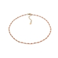 Mare Bello short gold plated necklace with coral enamel-