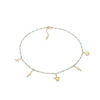Mare Bello short gold plated necklace with turquoise enamel and charms