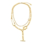 Treasure Lust gold plated double chain necklace-