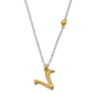 Star Sign short silver necklace with Aries sign-