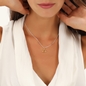 Star Sign short silver necklace with Libra sign-