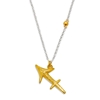 Star Sign short silver necklace with Sagittarius sign
