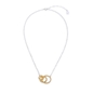Vivid Symmetries short silver necklace with interlocking loops-