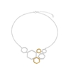 Vivid Symmetries short silver necklace with hexagons pattern