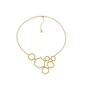 Vivid Symmetries short gold plated necklace with hexagons pattern-