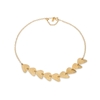 Hearts’ Symphony short gold plated chain necklace with heart motifs
