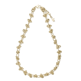 The Chain Addiction gold plated chain necklace with knots-