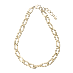 The Chain Addiction gold plated chain necklace with oval links-