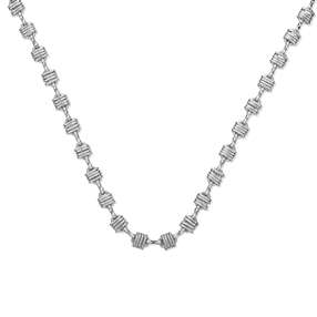 The Chain Addiction silvery chain necklace with oval irregular links-