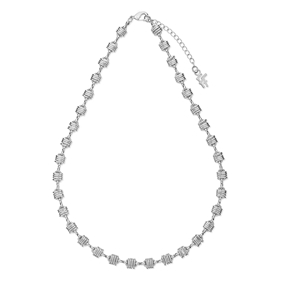 The Chain Addiction silvery chain necklace with oval irregular links-