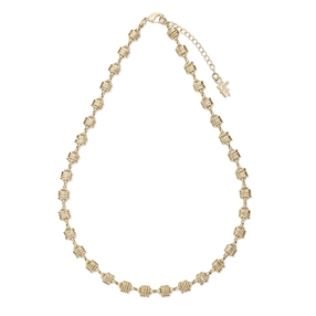 The Chain Addiction gold plated chain necklace with oval irregular links-