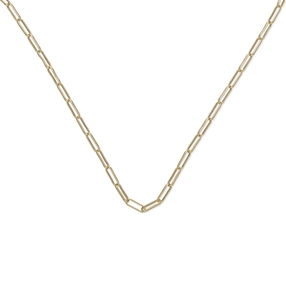 The Chain Addiction gold plated chain necklace with rectangular links-