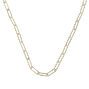 The Chain Addiction gold plated chain necklace with large rectangular links-