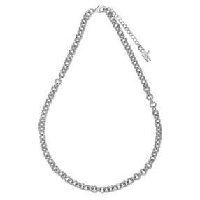 The Chain Addiction silvery chain necklace with round links-