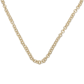 The Chain Addiction gold plated chain necklace with round links-