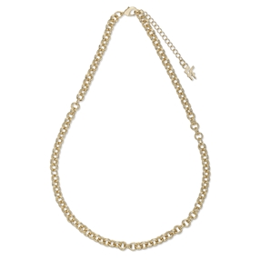 The Chain Addiction gold plated chain necklace with round links-