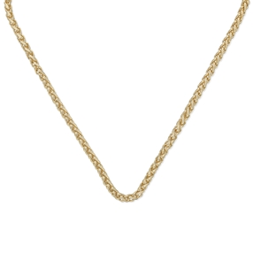 The Chain Addiction gold plated necklace with thin braided chain-