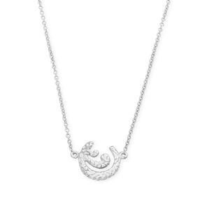 Wavy Flair short silver necklace with wavy motif-