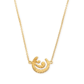 Wavy Flair short gold plated necklace with wavy motif-