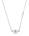 Eyez on me short silver necklace with eye motif