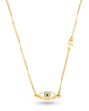 Eyez on me short gold plated silver necklace with eye motif