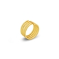 The Chain Addiction gold plated spiral ring-