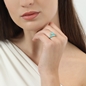 Mare Bello gold plated ring with turquoise enamel-