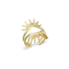 Shine on me gold plated ring with sunray motif