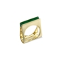 Dreaming Mood gold plated ring with green enamel-